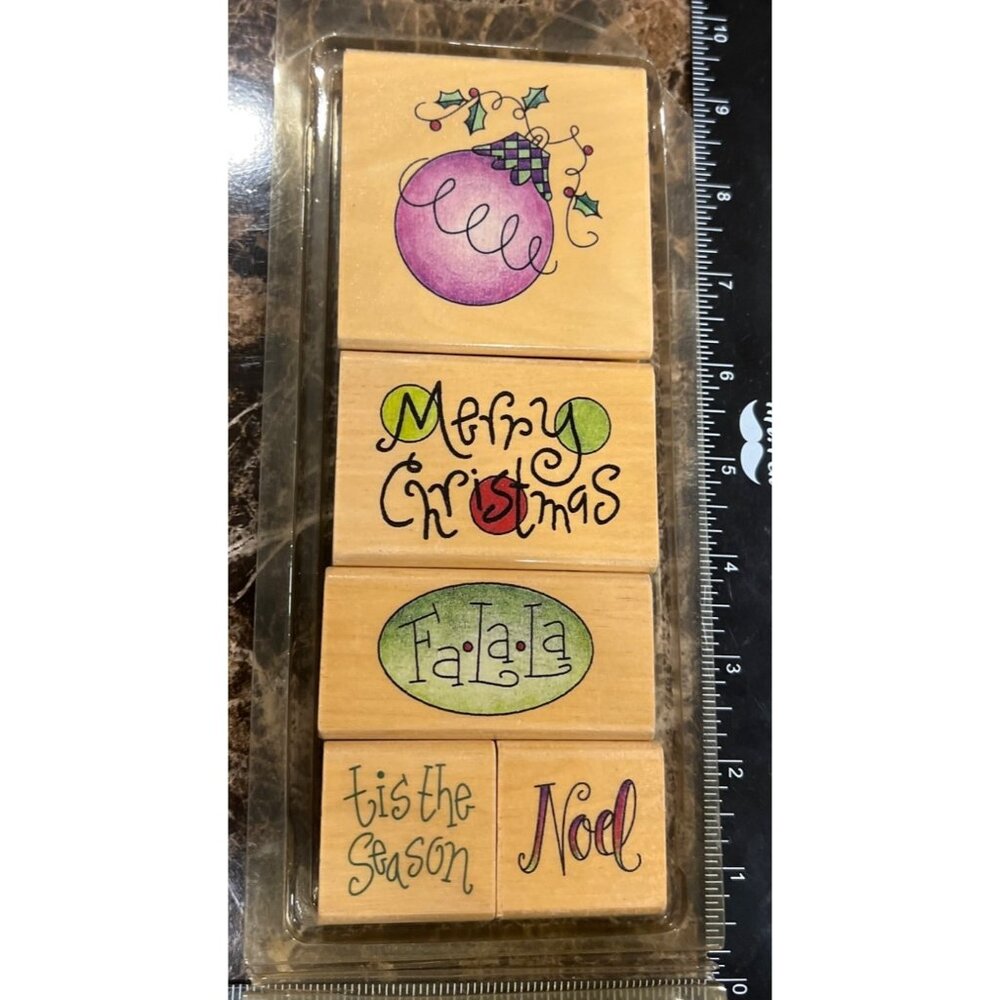 2006 Christmas Themed Rubber Stamp Set from Michaels